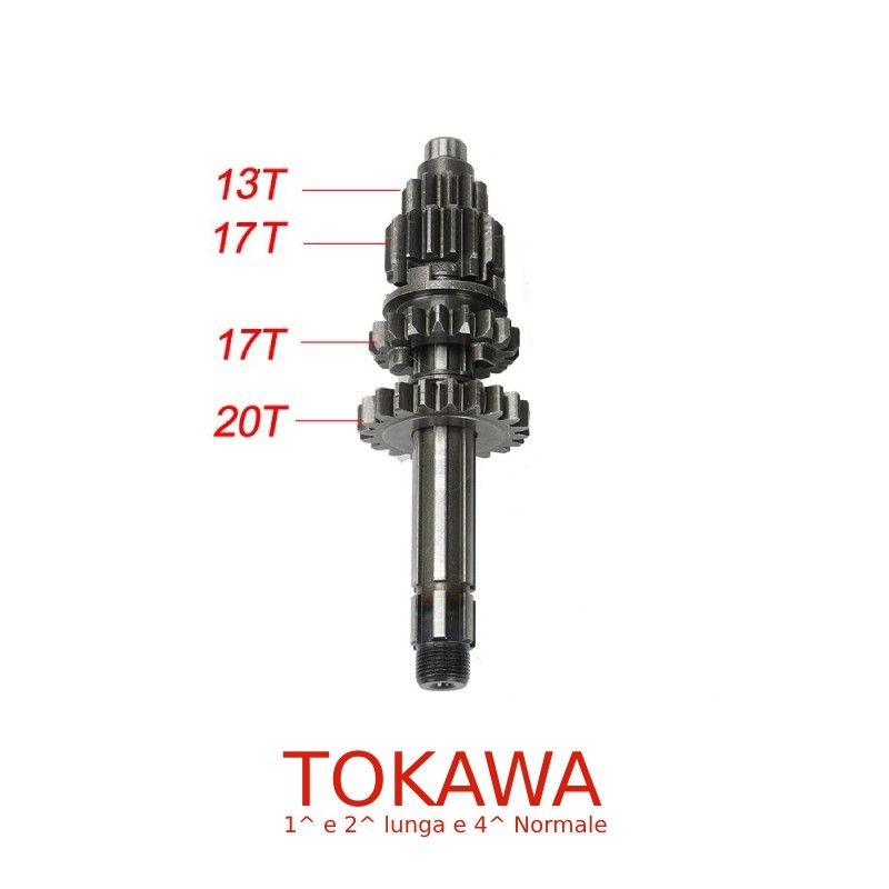 Arbre de boîte primaire pour YX - ZR1 - 1re et 2e longues et 4e normale (Tokawa)