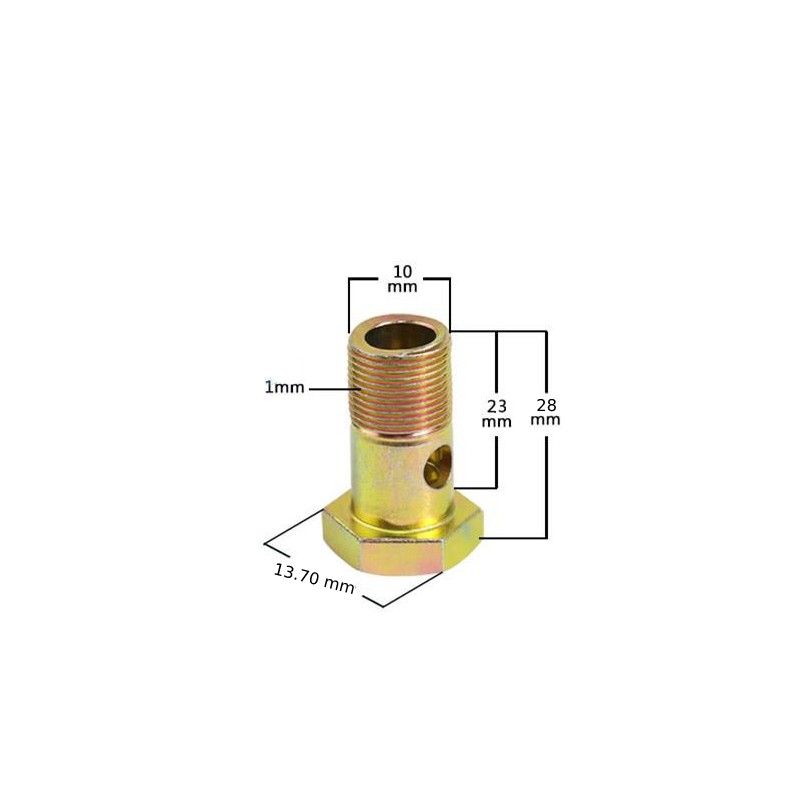 Boulon creux M 10 x 23 mm raccord durites d'huile moteur YX / GPX