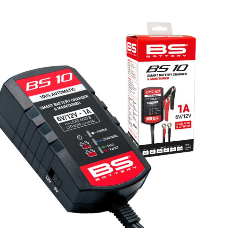 Chargeur de batterie multifonction et mainteneur de charge 6V/12V 1A BS10 BS Battery