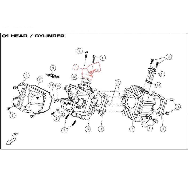 Pipe d'admission pour moteur DAYTONA 190 - 86404