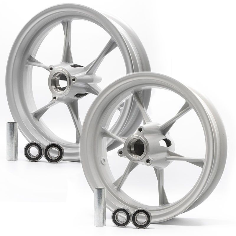 Paire de jantes 3 trous Pitbike Motard 12" VMC Superlight - À peindre