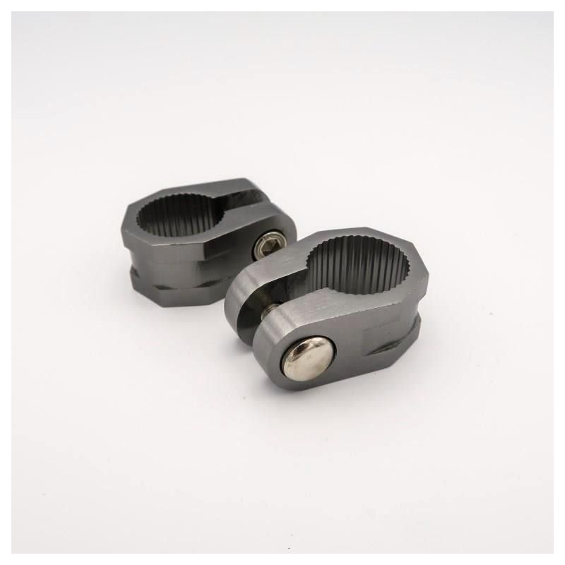 Colliers pour traverse de guidon Pitbike Cross – Argent