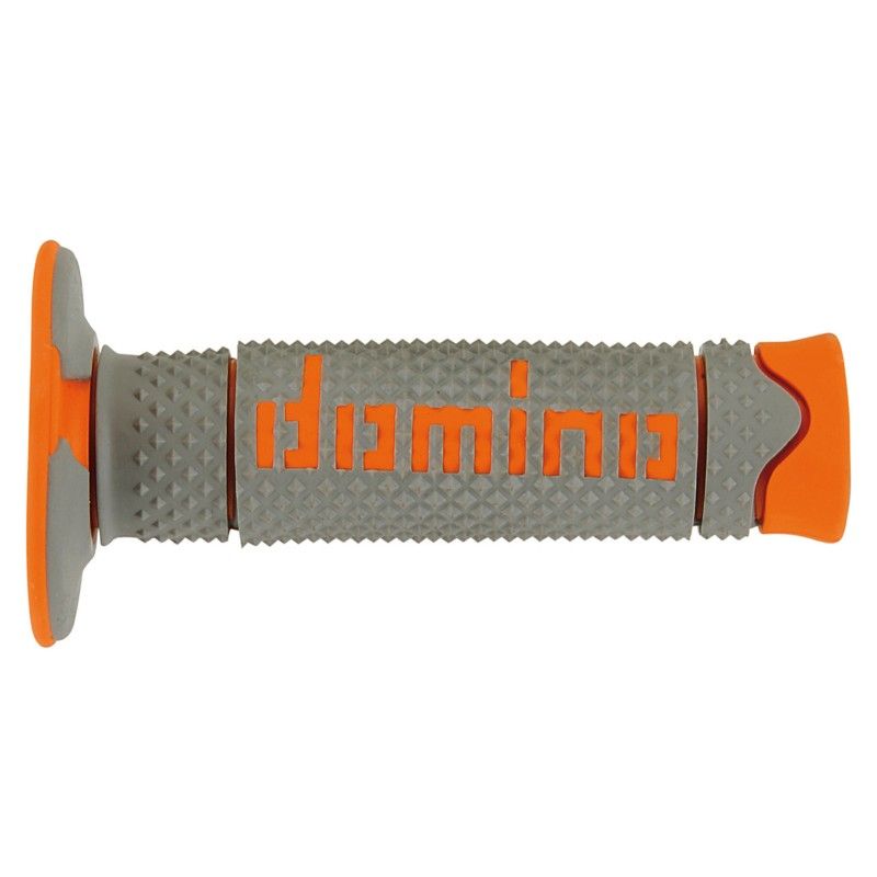 PAIRE DE POIGNÉES GRIS/ORANGE OFF-ROAD DOMINO réf. A26041C4552A7-0