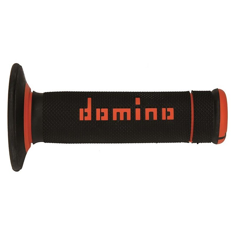PAIRE DE POIGNÉES NOIR/ORANGE OFF-ROAD DOMINO réf. A02041C4540A7-1