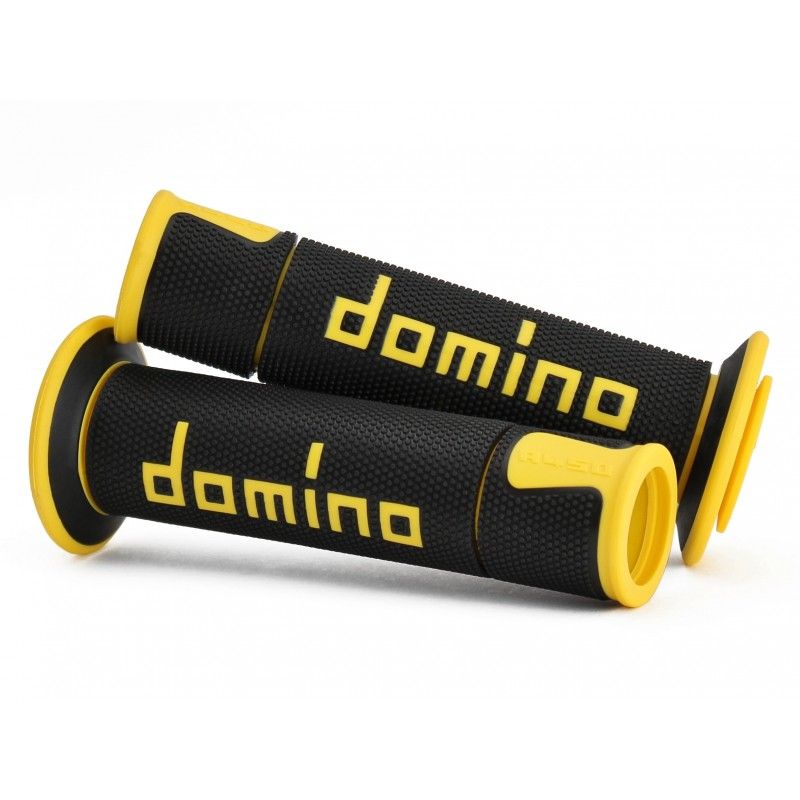 Paire de poignées noir/jaune Road-Racing DOMINO réf. A45041C4740B7-0