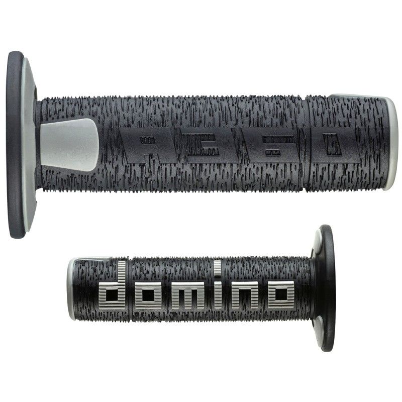 PAIRE DE POIGNÉES NOIR/GRIS OFF-ROAD DOMINO réf. A36041C4052A7-0