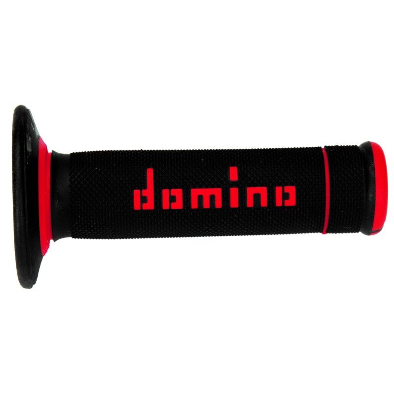 PAIRE DE POIGNÉES NOIR/ROUGE OFF-ROAD DOMINO réf. A02041C4240A7-1