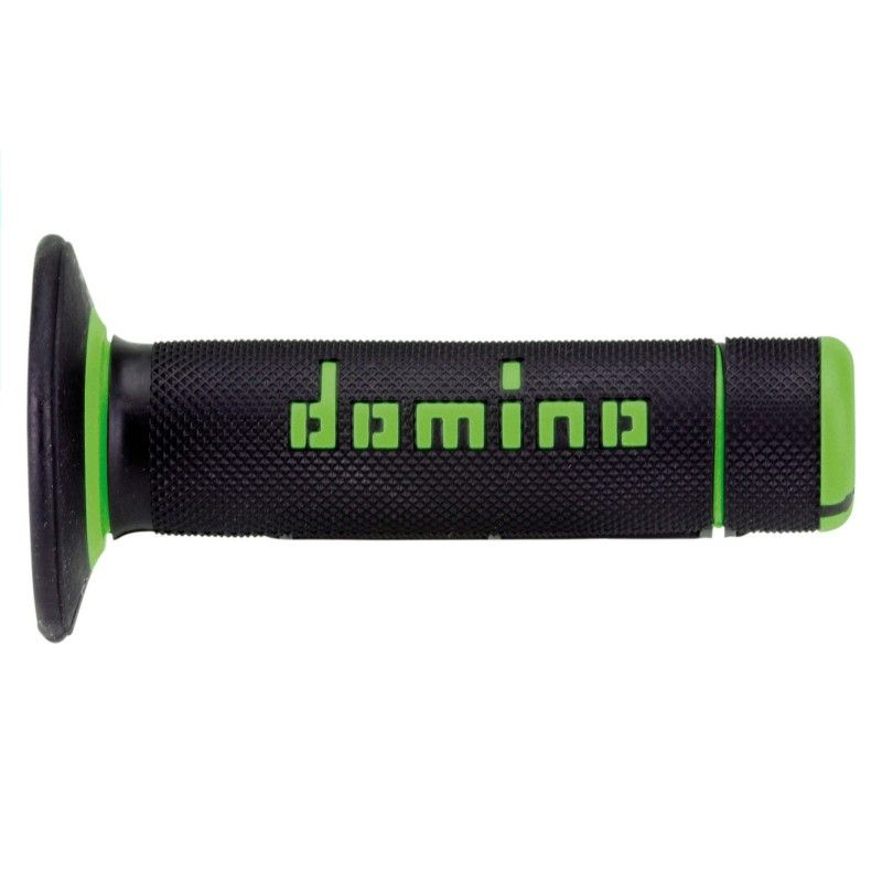 PAIRE DE POIGNÉES NOIR/VERT OFF-ROAD DOMINO réf. A02041C4440A7-1