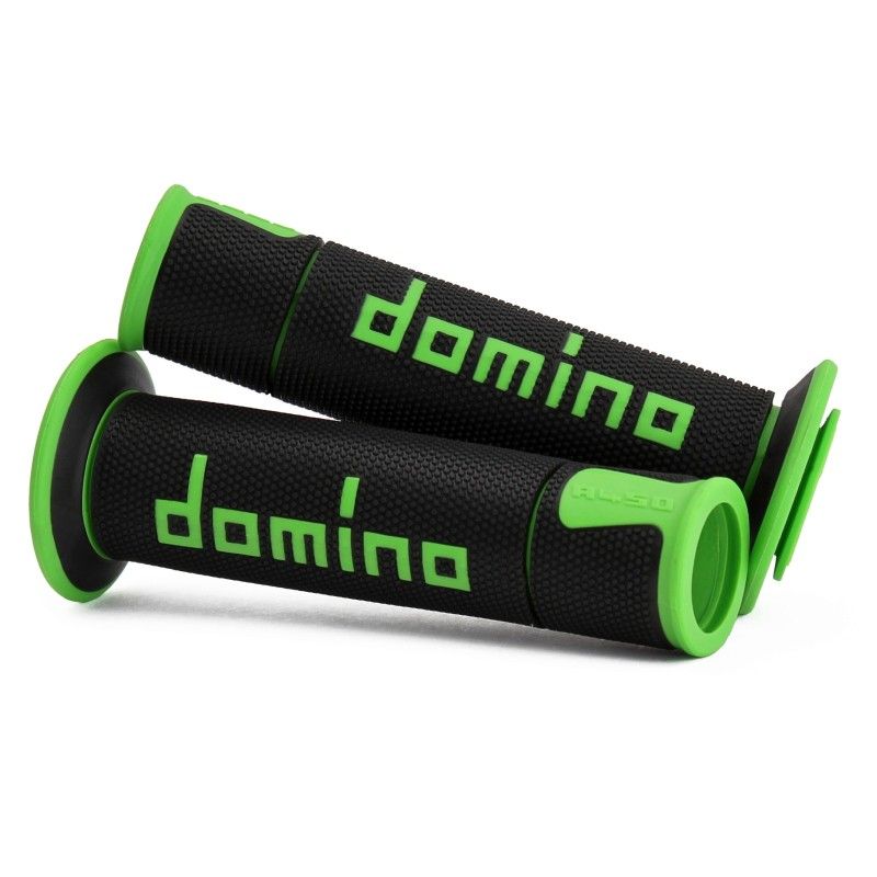 Paire de poignées noir/vert Road-Racing DOMINO réf. A45041C4440B7-0