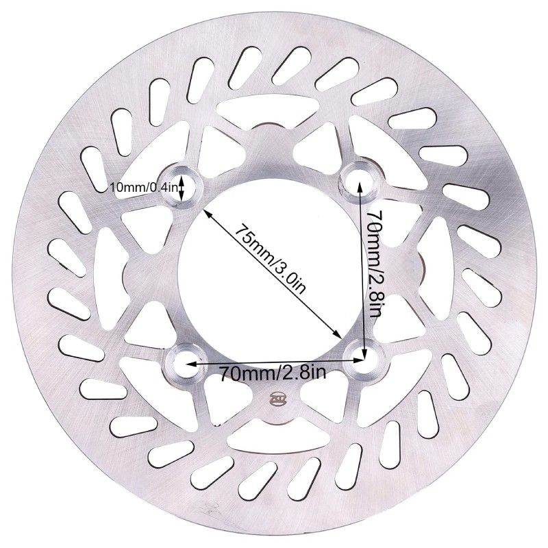 Disque de frein 200 mm fixe rond 4 trous en fer pour Pitbike / Cross