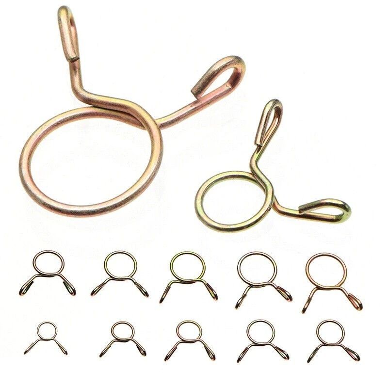 Collier de serrage à ressort en acier pour durites d'eau, tuyaux flexibles, tuyaux de gaz, tuyaux d'huile – 10 mm