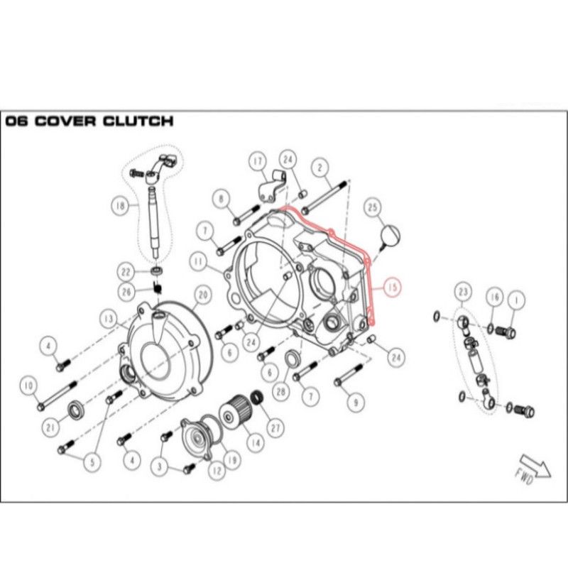 Joint de couvercle d'embrayage DAYTONA 190 - 86437