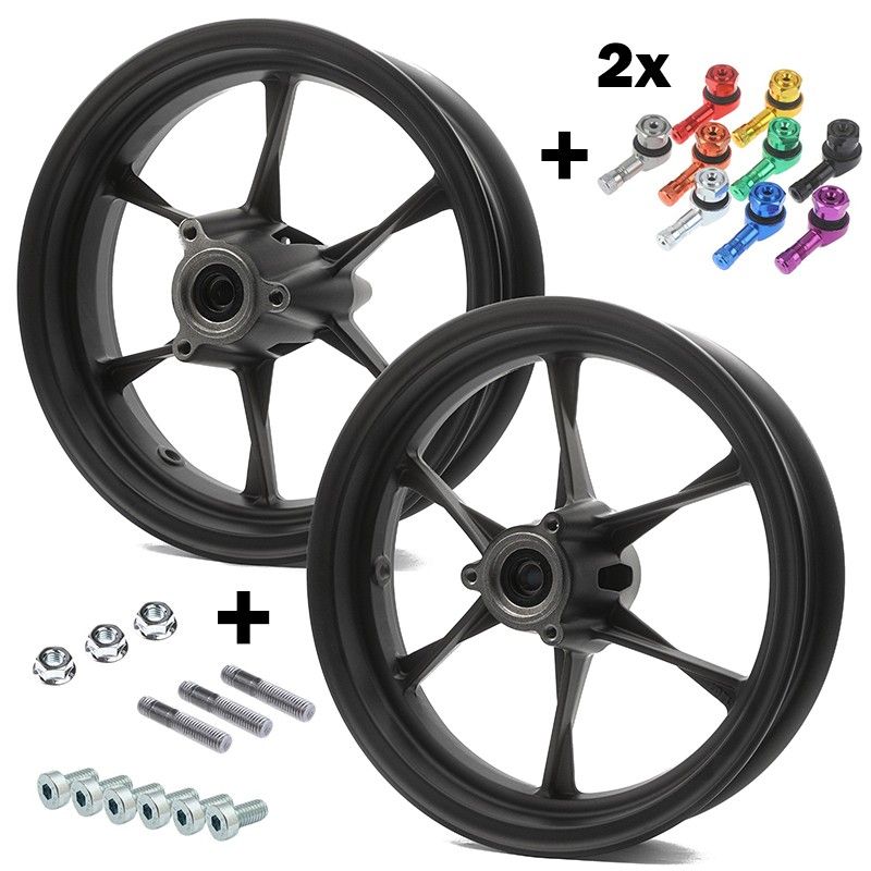 Kit jantes 3 trous (2.20 / 3.00) Pitbike Motard 12" VMC Superlight