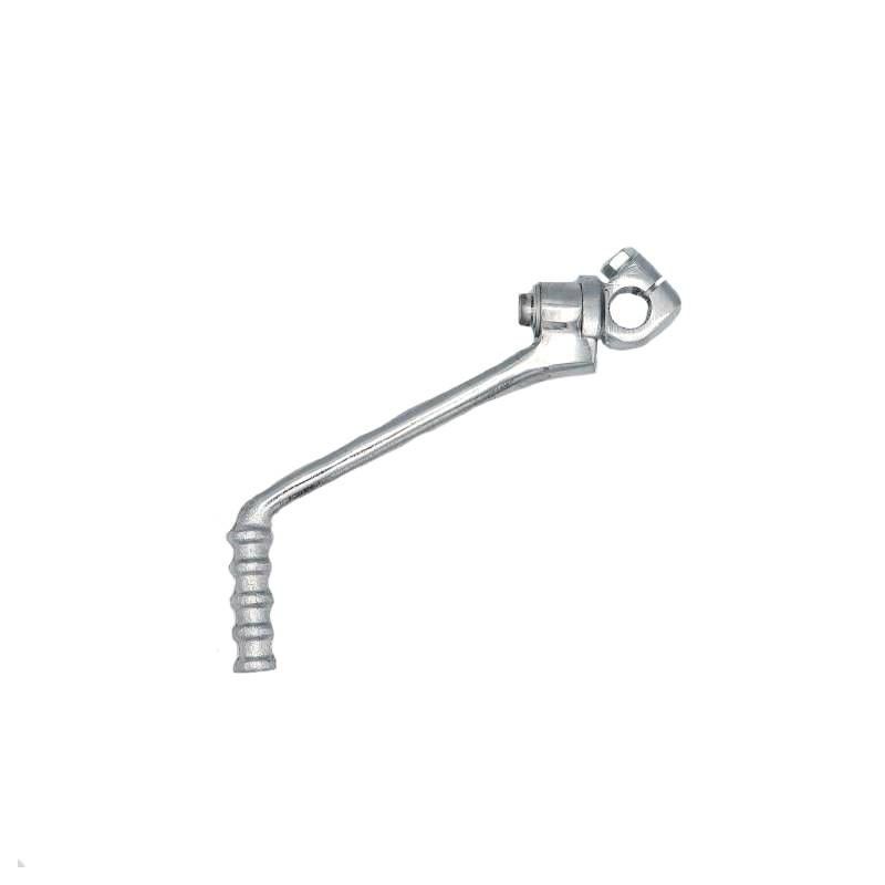 Kick Pitbike acier forgé articulé 16 mm – Argent