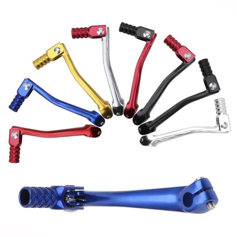Levier de sélecteur rond pliable pour pitbike en aluminium – Noir