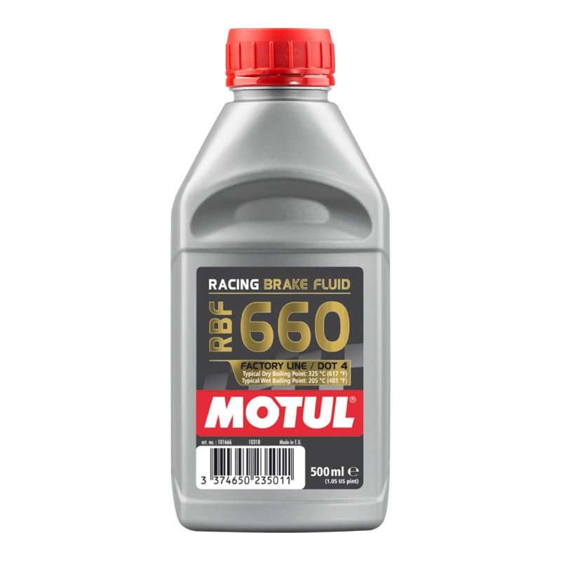 Liquide de frein et d'embrayage Motul 660 RBF 0,5 l Racing DOT 4