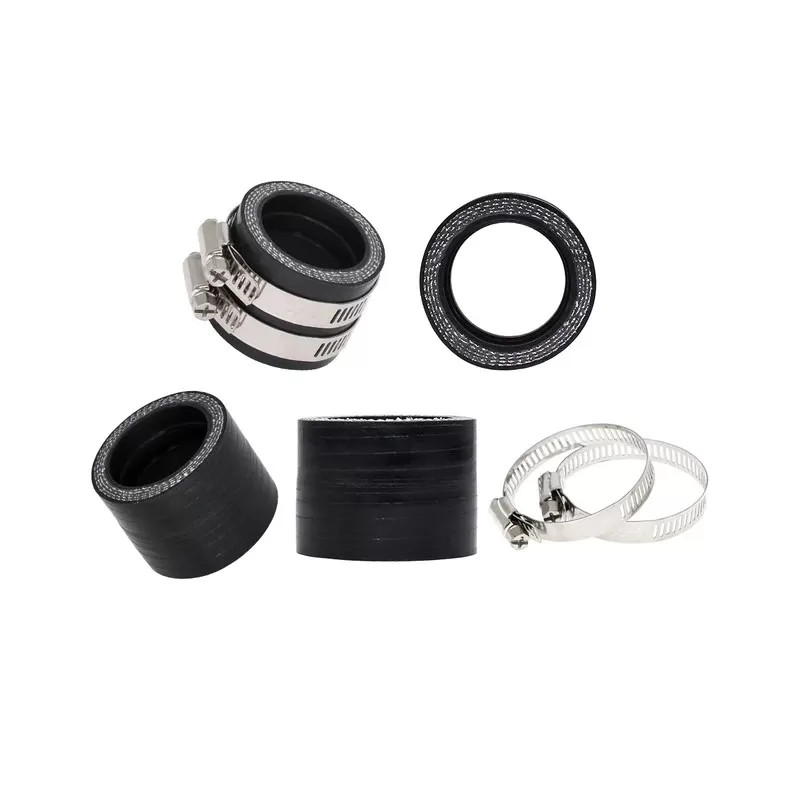 Manchon en SILICONE entoilé intérieurement pour pipes VMC, dimension intérieure Ø 40 mm, H.40 mm, dimension extérieure Ø 55 mm