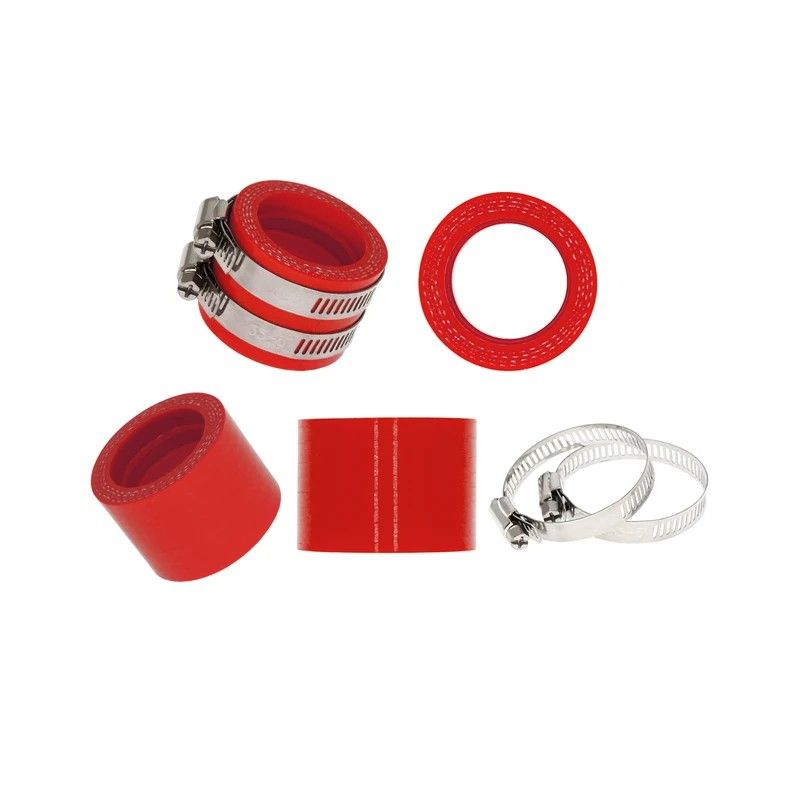 Manchon en SILICONE renforcé de toile pour collecteurs VMC, dimension intérieure Ø 35mm, H.35mm, dimension extérieure Ø 45mm – Orange