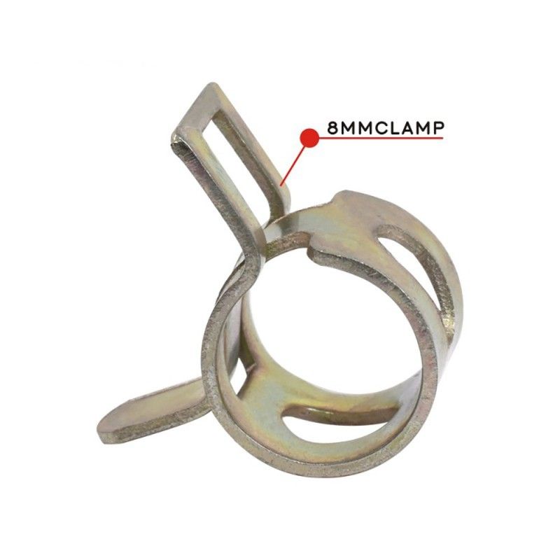 Collier de serrage à ressort en acier pour tuyaux d'eau, flexibles, tuyaux de gaz, tuyaux d'huile – 9 mm