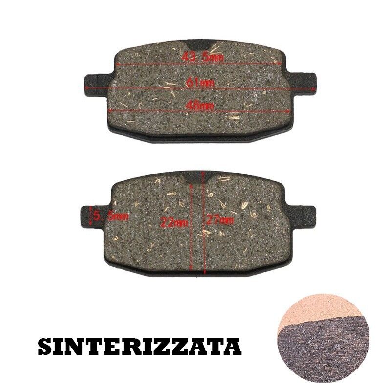Plaquettes de frein pour Pitbike 50 - 250 cc Mod. 5 frittées