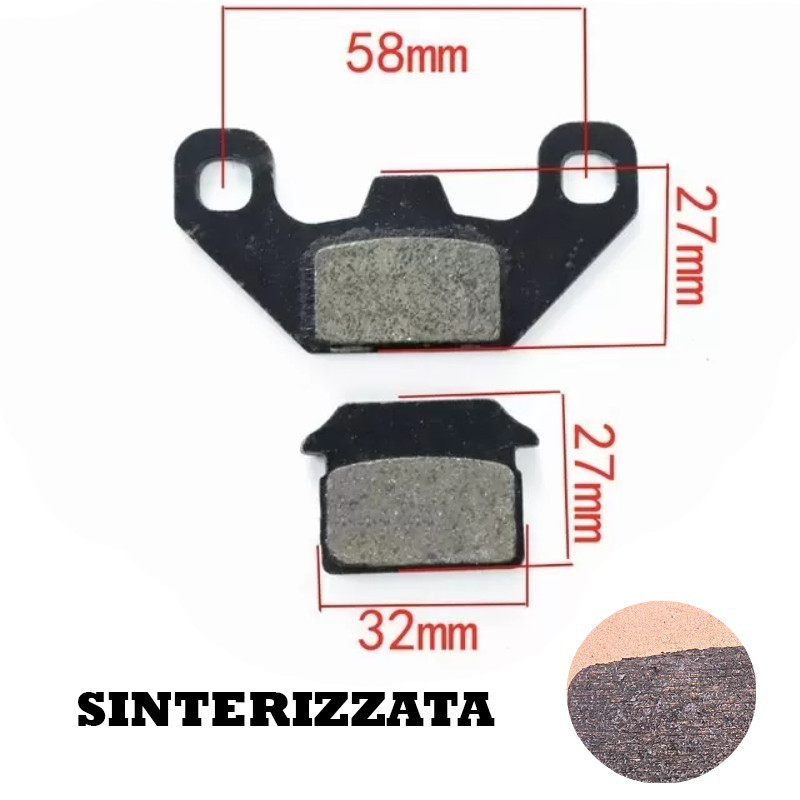 Plaquettes de frein pour Pitbike 50 - 250 cc Mod. 9 frittées