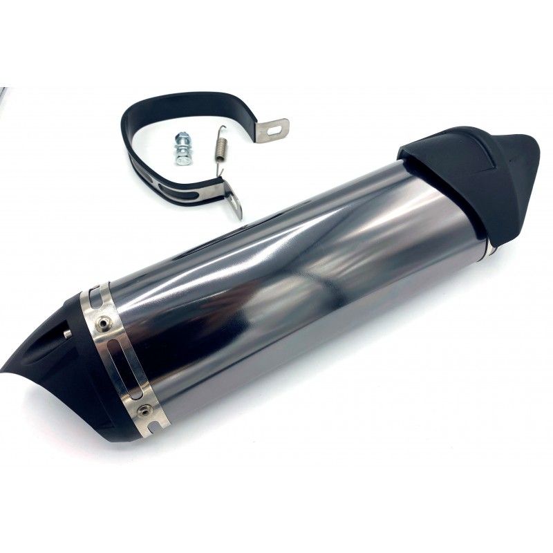 Échappement pour pitbike 38 mm avec db killer chromé