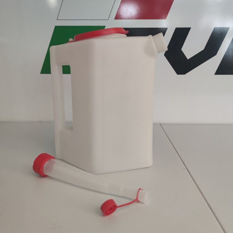 Jerrican 5 litres remplissage rapide couleur blanc