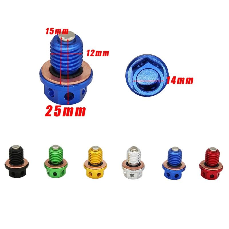 Bouchon magnétique d'huile moteur en ergal anodisé pour Pitbike YX / GPX – Vert