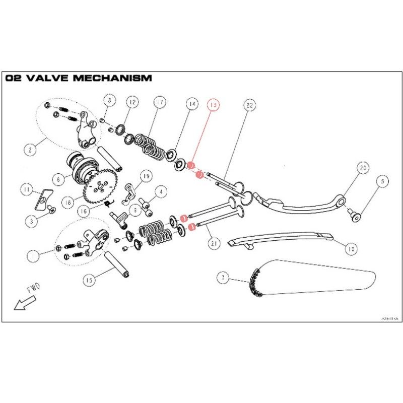 Joint de queue de soupape Corteco pour Pitbike avec moteurs DAYTONA 190 - 86403