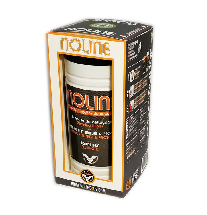 80 Lingettes + Microfibre Pro NOLINE Nettoyantes / Lustrantes (POT DE 80 LINGETTES)