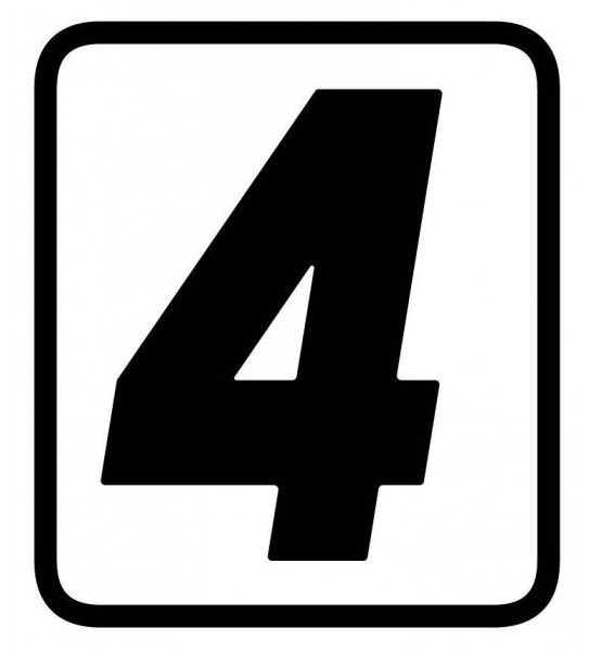 AUTOCOLLANT NUMERO "4" BARRACUDA