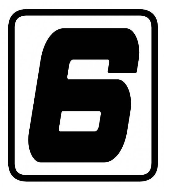 AUTOCOLLANT NUMERO "6" BARRACUDA