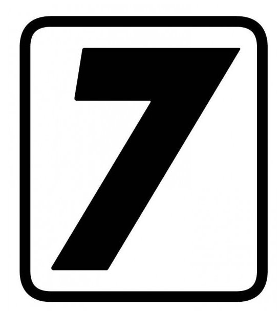 AUTOCOLLANT NUMERO "7" BARRACUDA