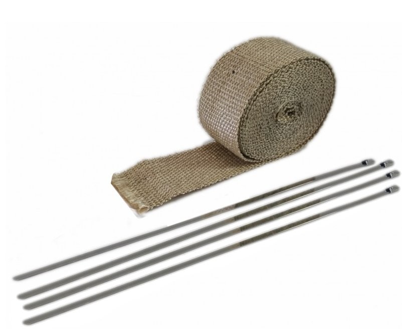 BANDE THERMIQUE ECHAPPEMENT BEIGE SABLE (50mm de largeur)