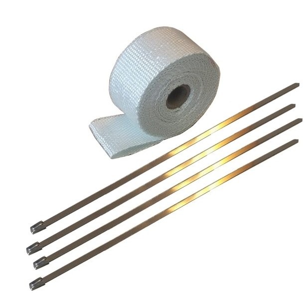 BANDE THERMIQUE ECHAPPEMENT BLANCHE (50mm de largeur)