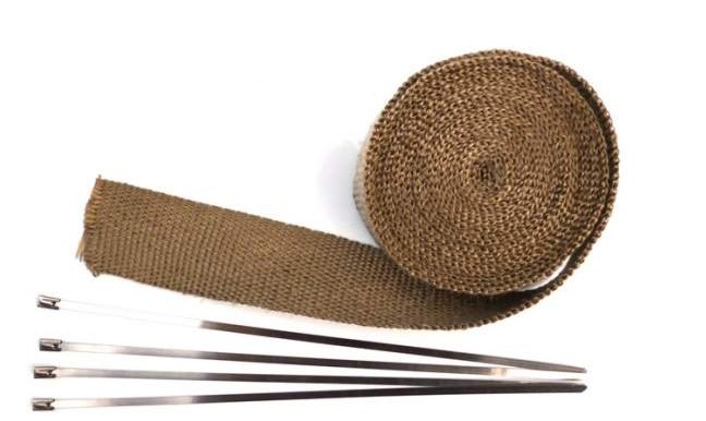 BANDE THERMIQUE ECHAPPEMENT BRONZE (25mm de largeur)
