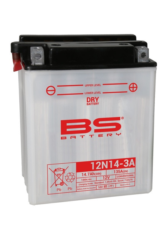 Batterie 12N14-3A (avec pack acide) BS BATTERY
