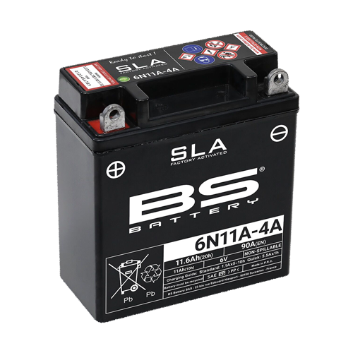 Batterie 6N11A-4 (avec pack acide) BS BATTERY