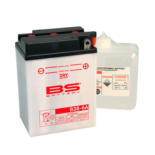 Batterie B38-6A (avec pack acide) BS BATTERY