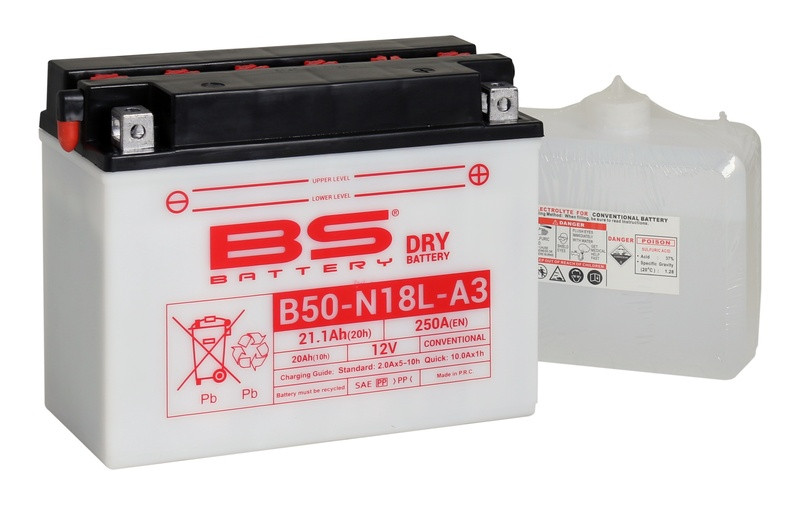 Batterie B50N18L-A3 (avec pack acide) BS BATTERY