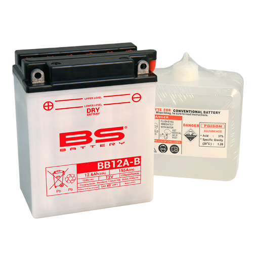 Batterie BB12A-B (avec pack acide) BS BATTERY