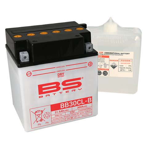 Batterie BB30CL-B (avec pack acide) BS BATTERY