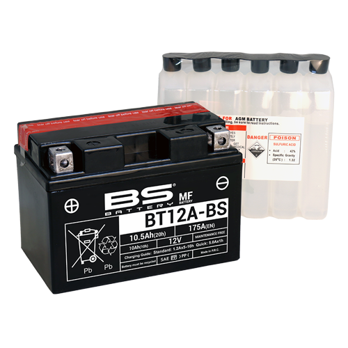 Batterie BT12A-BS (avec pack acide) BS BATTERY