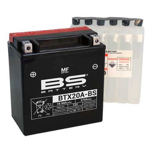 Batterie BTX20A-BS (avec pack acide) BS BATTERY