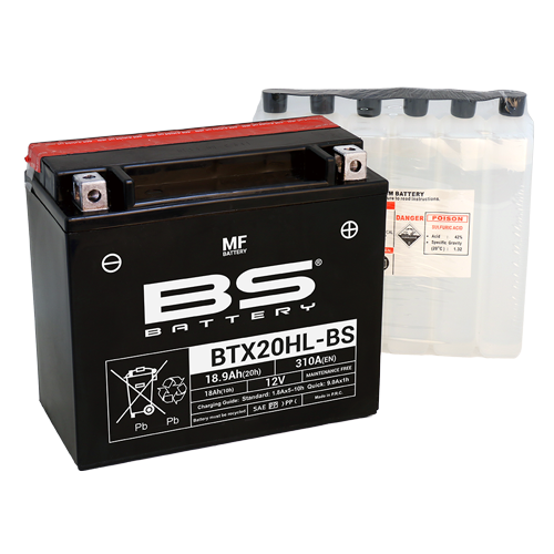 Batterie BTX20HL-BS (avec pack acide) BS BATTERY