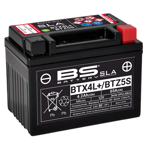 Batterie BTX4L+BTZ5S (activée en usine) BS BATTERY