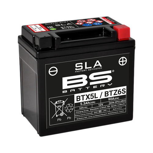 Batterie BTX5L/BTZ6S (activée en usine) BS BATTERY