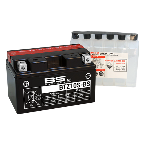 Batterie BTZ10S-BS (avec pack acide) BS BATTERY