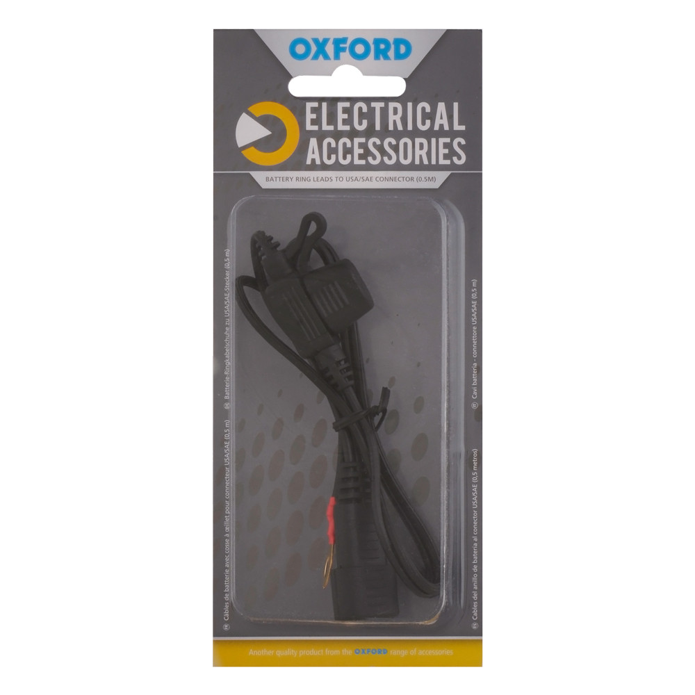 Battery ring leads to USA/SAE connector (0.5mtr lead) OXFORD