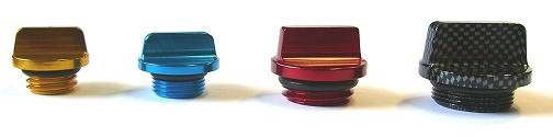 Bouchon d'huile anodise adapt. HONDA - BLEU